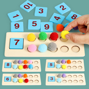 Juego de diez marcos de conteo de aprendizaje de matemáticas para niños, caja clasificadora de orugas, material didáctico, juguetes educativos para niños <span class=keywords><strong>y</strong></span> niñas - Product Image 3
