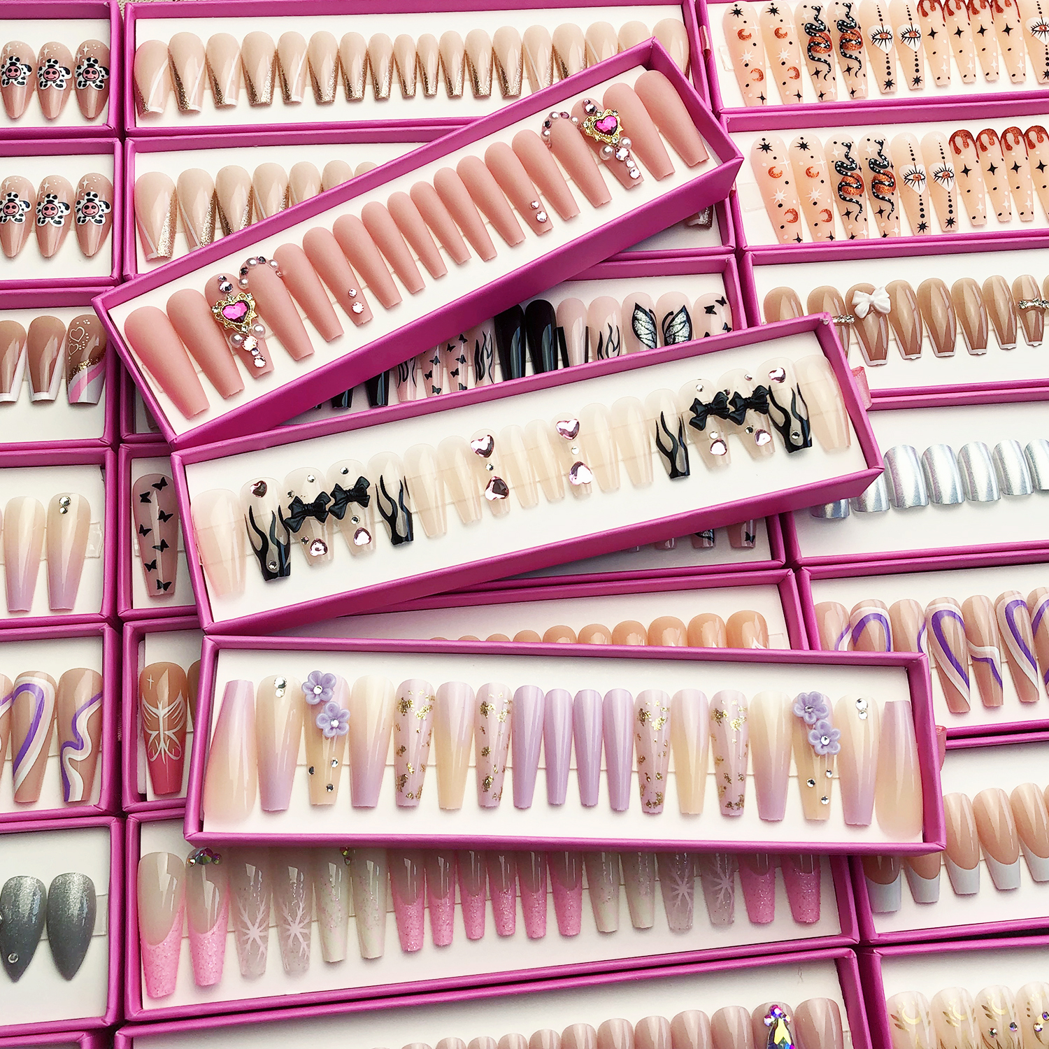 Оптовый Поставщик, индивидуальный логотип, акриловые искусственные ногти, искусственные ногти, частная этикетка, искусственные ногти, Длинные французские искусственные ногти