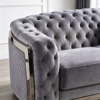 Canapé en tissu abrasif de luxe italien, mobilier de designer moderne et minimaliste pour salon de villa haut de gamme