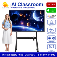 Tableau blanc interactif haute précision, panneau interactif, tableau intelligent 55 65 75 85 86 98 110 pouces pour l'enseignement en classe
