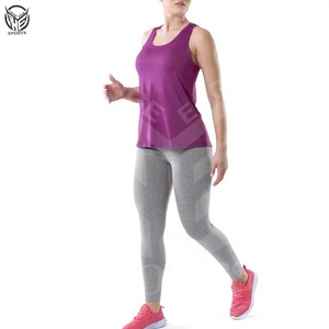 Camiseta Deportiva de Compresión para Gimnasio, 100% Algodón, para Fisicoculturismo, Verano, Mujer, Top Deportivo para Correr, Yoga y Deportes - Product Image 3