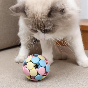 Pet Puppy Toy Colorful <b>Bell</b> with Sound and Light Rubber Chew Resistant Cat Interactive Toy Ball Supplies - Product Image 1