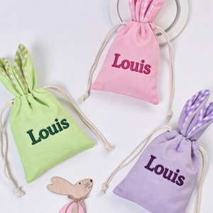 Bolsa de Almacenamiento con Cordón y Orejas de Conejo de Pascua Bordadas Personalizadas, Organizador Interior de Gran Capacidad, Envío Directo Disponible - Product Image 2