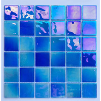 Tuiles de mosaïque en verre teinté, 3 mm d'épaisseur, imperméables, durables, écologiques, pour la décoration de la salle de bain, de la piscine, du salon