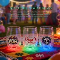 Verres lumineux en plastique à LED pour boisson nocturne, verres à shot néon multicolores activés par le liquide, idéal pour les fêtes, bars et discothèques