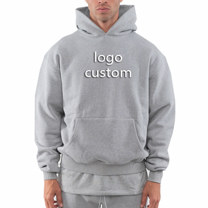 OEM 100% Baumwolle Heavyweight Puff Printing Übergroße Hoodies Hersteller Unisex Streetwear Graphic Pullover Custom Men Hoodies - Product Image 1