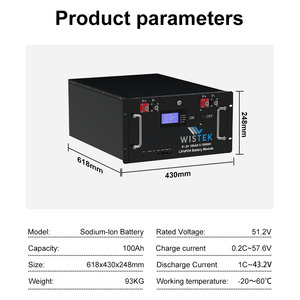 Sistema de Almacenamiento de Energía para el Hogar Wistek, Tipo Rack, Batería de Iones de Litio de 51.2V 100Ah 5KWh con BMS Inteligente - Product Image 2