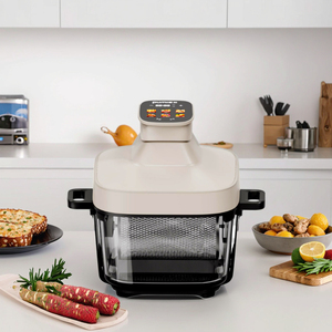 Cao Cấp Xách Tay Nồi Chiên Không Khí Máy 1.5L Để 6L Công Suất Vuông Thiết Kế Hiện Đại Chất Lượng Cao Glass Nồi Chiên Điện - Product Image 1