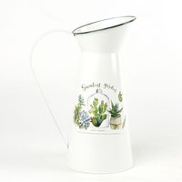 Dekorasi populer desain kaktus Pastoral vas bunga pot bunga logam Pitcher bentuk Plante wadah kemasan/pengemasan hadiah