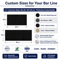 Tapis anti-dérapant absorbant en PVC écologique Tigerwings pour bars à boissons sans déversement, fêtes et mariages