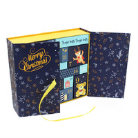 Boîte Cadeau Calendrier de l'Avent à Double Ouverture 24 Jours, Conception Personnalisée de Haute Qualité pour Noël
