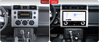 Autoradio Android 13 de 13,3 pouces pour FJ Cruiser 2007-2024 avec CarPlay, 4G, DSP, GPS intégré, caméra de recul 360° et stéréo