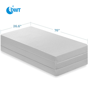 Colchón de tamaño doble de 4 pulgadas, antiácaros, transpirable, lavable, saludable, cómodo colchón futón - Product Image 2