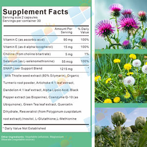 Capsules de soutien hépatique naturelles et végétaliennes pour des niveaux d'enzymes sains et un soutien immunitaire – Formule personnalisée, service de vente en gros en vrac - Product Image 2