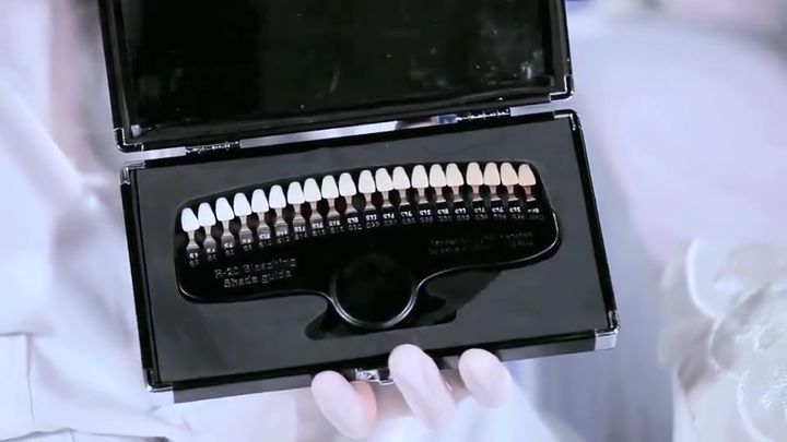 3Dシェードガイド歯シェードチャートボード20色コンパレーターW/ミラー