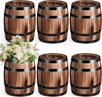 Vase de baril de vin en bois Vase à fleurs vintage conteneur jardinière de baril en bois pour la décoration de Table de réception de mariage