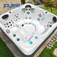 Spa extérieur, bain à remous, vente flash, bain à remous carré en acrylique JOYEE, spa pour 5 personnes, fournisseurs de spas en gros