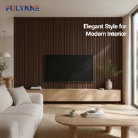 Panneau mural rainuré WPC imperméable et ignifuge pour intérieur, 168*22mm, panneau composite bois-plastique pour décoration murale