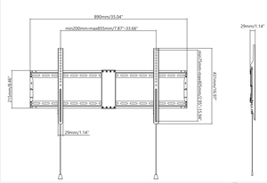 Soporte de Pared de Acero Laminado en Frío Personalizado, 800x400, VESA Máximo 60 kg, Compatible con Pantallas de TV de 47-75 Pulgadas - Product Image 5