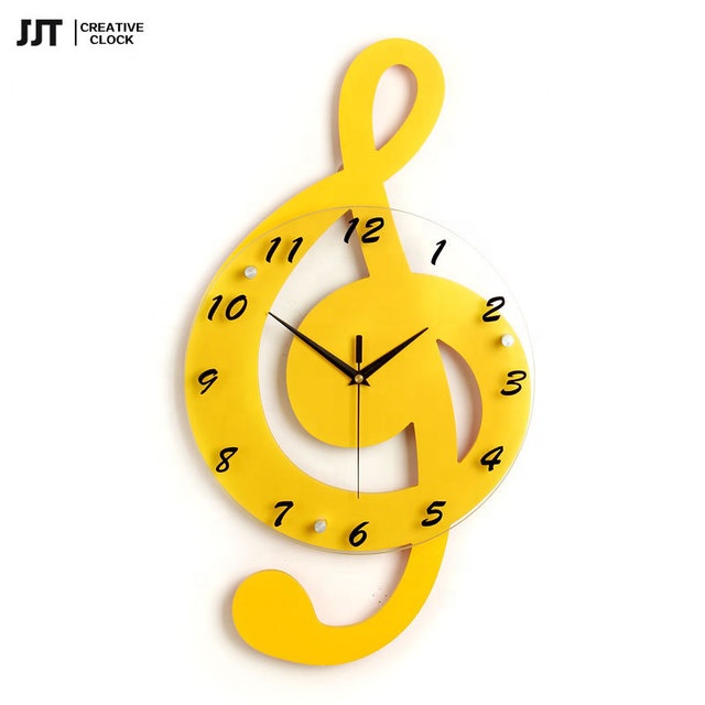 reloj con notas musicales