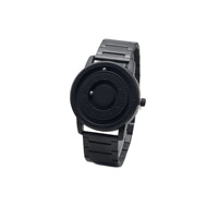 Nouvelle Montre Homme de Luxe à Quartz en Acier Inoxydable, Technologie Noire à Lévitation Magnétique, Mouvement Importé Étanche