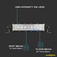 Nouvelle barre lumineuse LED tout-terrain 12V 24V 12 pouces 60W 5400LM IP68 étanche avec boîtier en aluminium moulé sous pression pour véhicules 4x4