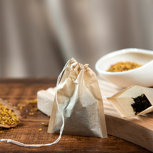 Pasta <span class=keywords><strong>di</strong></span> legno, biodegradabile e compostabile <span class=keywords><strong>bustine</strong></span> vuote per infusori <span class=keywords><strong>di</strong></span> tè non sbiancate con coulisse - Product Image 3