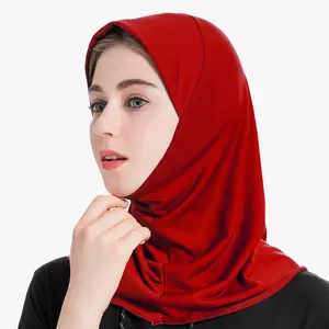 여성 탑 판매 도매 모델 이슬람 튜브 Hijab 내부 모자