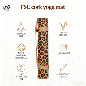 Bloc <span class=keywords><strong>de</strong></span> <span class=keywords><strong>yoga</strong></span> en liège imprimé UV, haute adhérence, brique en liège naturel pour l'alignement <span class=keywords><strong>de</strong></span> la posture - Product Image 2