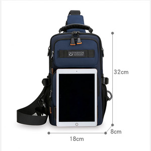 <span class=keywords><strong>Sac</strong></span> Poitrine d'Extérieur pour <span class=keywords><strong>Homme</strong></span> Simple et Polyvalent, <span class=keywords><strong>Sac</strong></span> à <span class=keywords><strong>Bandoulière</strong></span> Grande Capacité Multifonctionnel - Product Image 2