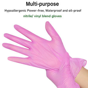 Gants en nitrile jetables texturés diamant, roses, bleus, violets, oranges, pour cuisine, aliments, salle blanche, examen médical, protection, tailles XXL, 5, 6, 8 mil - Product Image 3