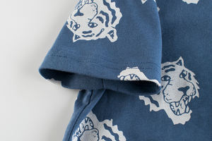 Camisetas de manga corta para niños, ropa de <span class=keywords><strong>marca</strong></span> con gráfico de tigre de algodón de bambú 2022 - Product Image 5