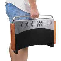 Camping extérieur arrière-cour Style sans fumée Barbecue en acier inoxydable Type pliant Portable BBQ grill Table Charbon de bois