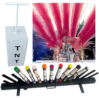 Système de tir de feux d'artifice en forme d'éventail, 15 coups, lanceur pyrotechnique, pour scène de mariage, poudre de fumée colorée, pour événements et célébrations