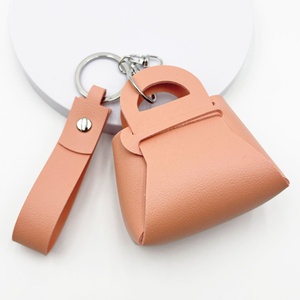 Monedero Pequeño de Cuero PU Estilo Ins, Color Caramelo, Bonito y Moderno, con Llavero, Unisex, Mini Cartera, Bolsa para Monedas, B-3980 - Product Image 4