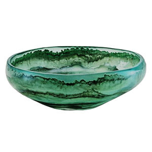 Plat de service en résine décoratif pour la maison, art moderne, fabriqué en Inde, poli à la main, d'origine indienne, écologique, durable, compatible lave-vaisselle - Product Image 1