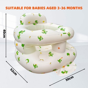 Wholesale Price Baby <b>Inflatable</b> <b>Sofa</b> Children Puff Portable Baby Gift Bath Chairs PVC Seat Practice Sitting Bath Stool - Product Image 4