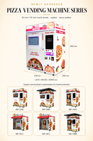 Distributeur automatique de pizzas, robot kiosque à pizzas en libre-service pour hôtel, bureau, immeuble, hôpital, pizzas fraîches et chaudes, personnalisées, OEM, ODM