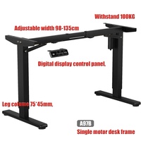 Table élévatrice motorisée durable Cadre de table élévatrice haut et bas Moteur unique Double colonne Bureau réglable
