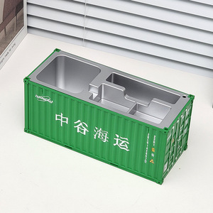 Hot vận chuyển Quà Tặng ABS Chất liệu chủ bút 1:30 Container hình dạng chủ bút bàn tổ chức nhựa khay bút kinh doanh hộp thẻ - Product Image 5