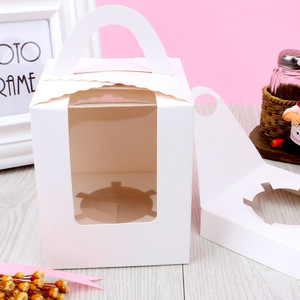 Bán Hàng Nóng Bán Buôn Tùy Chỉnh Sinh Nhật Wedding Party Cửa Sổ Trong Suốt Bánh Hộp Bánh Muffin <span class=keywords><strong>Cupcake</strong></span> Hộp Với Cửa Sổ Rõ Ràng - Product Image 4