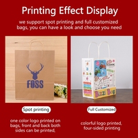 Sacs d'emballage en papier kraft personnalisés avec logo, sacs de shopping pour boutique de détail, cadeaux artisanaux pour sacs à main les plus populaires