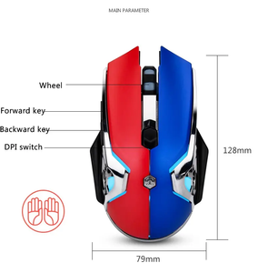 <span class=keywords><strong>Souris</strong></span> de jeu rétro-éclairée RVB filaire 3200DPI populaire avec poulie de lecteur PUBG programmable à 6 boutons-bouton latéral Mini Style 3D - Product Image 6