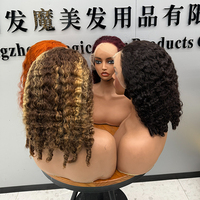 Peluca Frontal de Cabello Humano Remy Brasileño Ondulado y Rizado con Densidad del 250% y Encaje Completo HD para Mujer