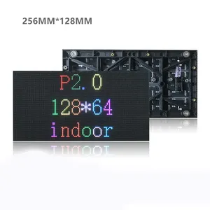 Panel de publicidad pequeño para interiores, módulos de pantalla HD a todo color, matriz led de 320x160mm, pantalla led de 2mm, p2