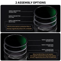 K & F Concept — objectif de caméra magnétique, avec filtre uv, en verre