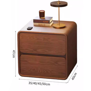 <span class=keywords><strong>Table</strong></span> <span class=keywords><strong>de</strong></span> <span class=keywords><strong>chevet</strong></span> traditionnelle minimaliste <span class=keywords><strong>de</strong></span> luxe en bois massif avec <span class=keywords><strong>2</strong></span> <span class=keywords><strong>tiroirs</strong></span>, meubles <span class=keywords><strong>de</strong></span> chambre à coucher - Product Image 2
