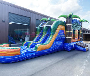 Patio trasero niños saltando <span class=keywords><strong>castillo</strong></span> hinchable para fiesta <span class=keywords><strong>Castillo</strong></span> inflable Bahama <span class=keywords><strong>Breeze</strong></span> Casa de rebote tobogán de agua - Product Image 2