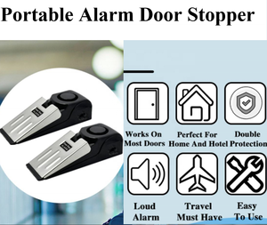 Alarme de porte antivol avec capteur 120 dB en acier inoxydable sans fil, 3 niveaux de sensibilité, son d'avertissement, installation facile, portable - Product Image 2