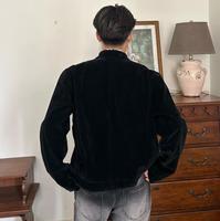 Jaket Suede Vintage lengan panjang pria, jaket kain perca berkancing ritsleting warna polos, mantel musim gugur untuk pria